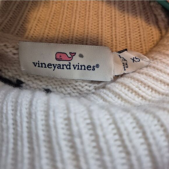 Vineyard Vines Nordic Fairisle Wool Blend Sweater Womens XS Turtleneck NWT - Picture 2 of 7